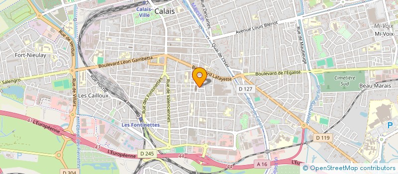 localisation de l'entreprise HOLDING LITTORAL JOLY  CALAIS