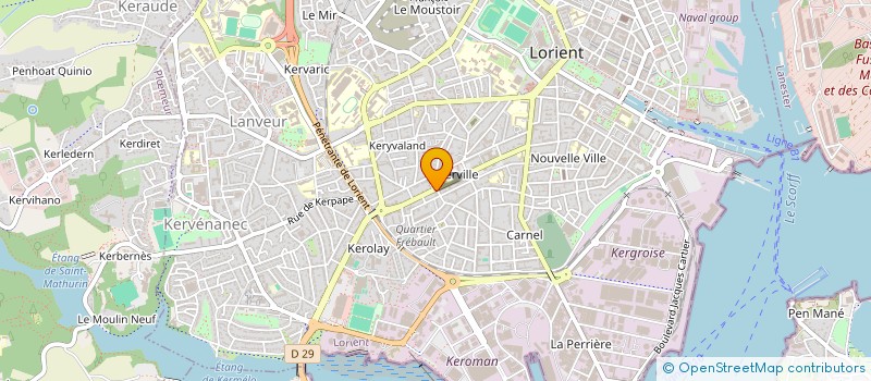 localisation de l'entreprise HOLDING LRC  LORIENT