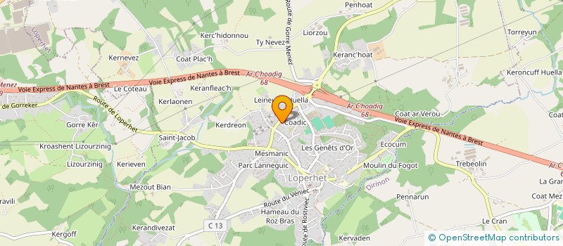 localisation de l'entreprise HOLDING LUMIN'AL à LOPERHET