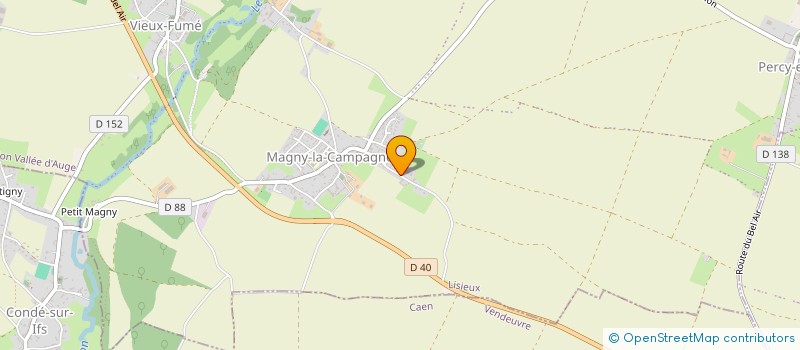 localisation de l'entreprise HOLDING M.FEUILLYE  MEZIDON VALLEE D'AUGE