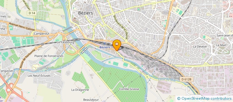 localisation de l'entreprise HOLDING M.H.A.V.I.P.  BEZIERS