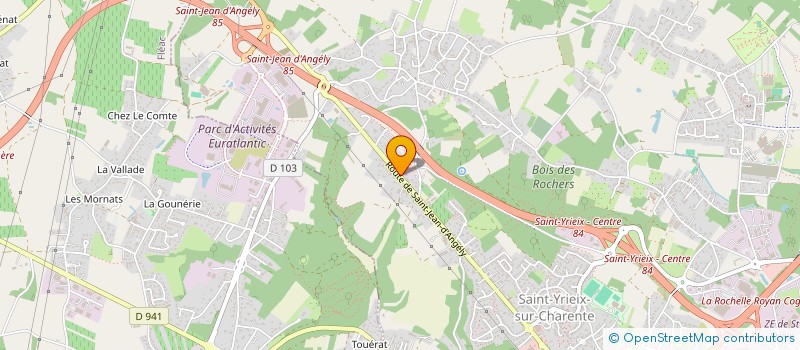 localisation de l'entreprise HOLDING M.P.AUTO à SAINT-YRIEIX-SUR-CHARENTE