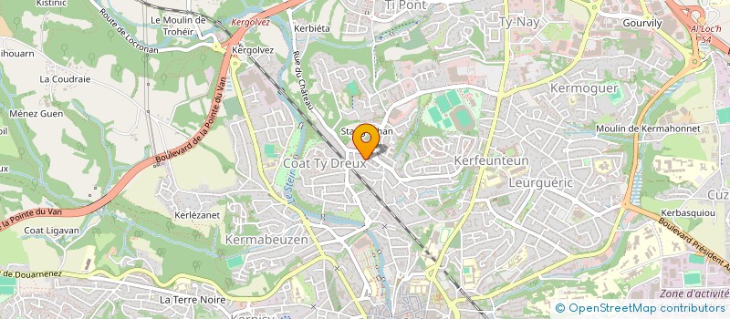 localisation de l'entreprise HOLDING M.S.T.C.  QUIMPER