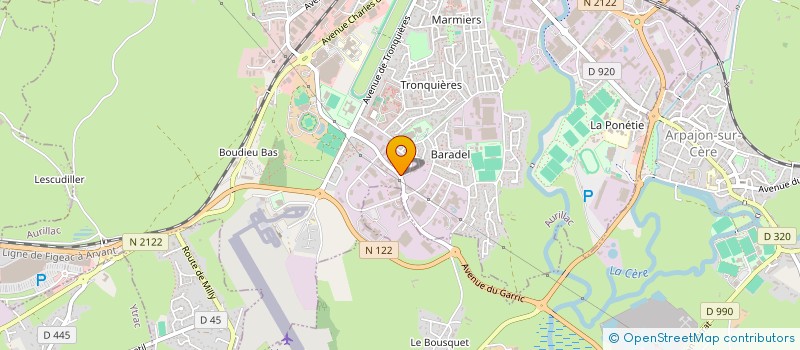 localisation de l'entreprise HOLDING MAISON MONTARNAL à AURILLAC