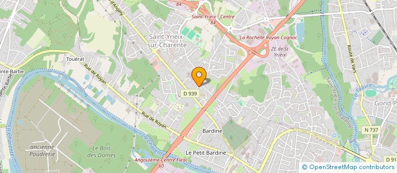 localisation de l'entreprise HOLDING MARIUS à SAINT-YRIEIX-SUR-CHARENTE