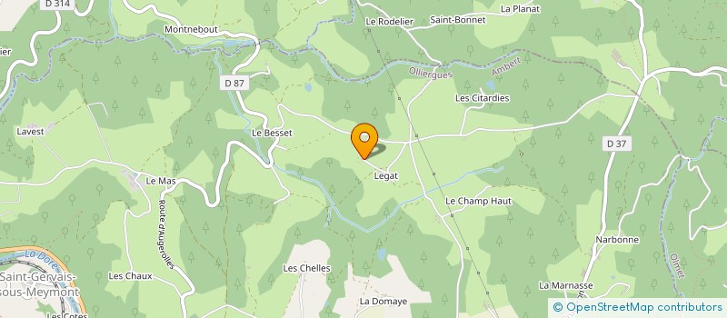 localisation de l'entreprise HOLDING MATHIEU FAVIER  OLLIERGUES