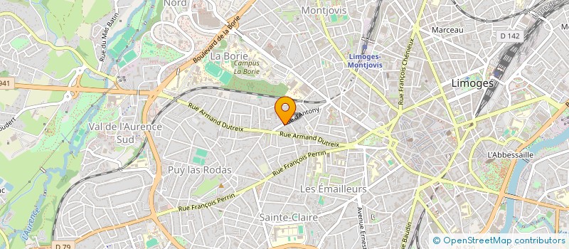 localisation de l'entreprise HOLDING MB à LIMOGES
