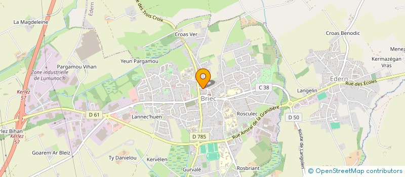 localisation de l'entreprise HOLDING MENEZ  BRIEC