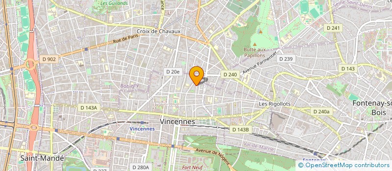 localisation de l'entreprise HOLDING METISSE à VINCENNES