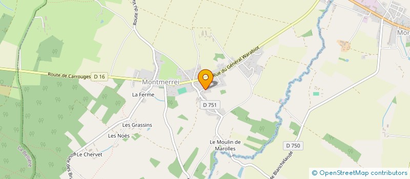 localisation de l'entreprise HOLDING MEZIERE-GODARD à MONTMERREI