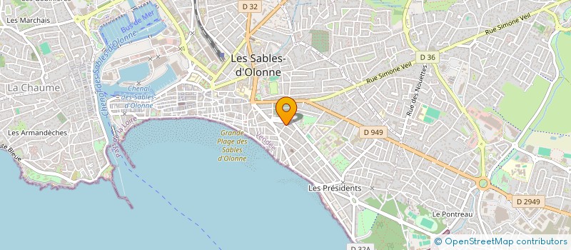 localisation de l'entreprise HOLDING MILLET INVEST à LES SABLES D'OLONNE