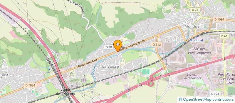 localisation de l'entreprise HOLDING MJT à LA BOISSE