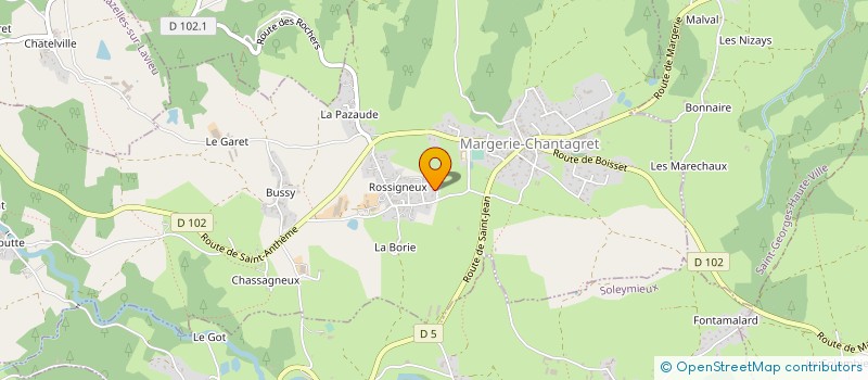 localisation de l'entreprise HOLDING MOULANGER  MARGERIE-CHANTAGRET