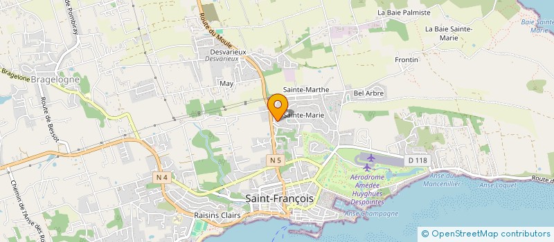 localisation de l'entreprise HOLDING NAIA à SAINT-FRANCOIS