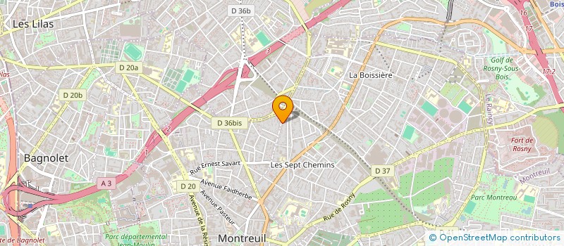 localisation de l'entreprise HOLDING NS à MONTREUIL