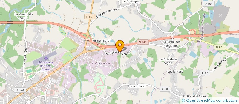 localisation de l'entreprise HOLDING OUVRAGE BTP à SAINT-JUNIEN