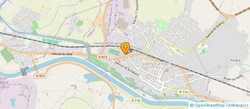 localisation de l'entreprise HOLDING P&O  GOLFECH