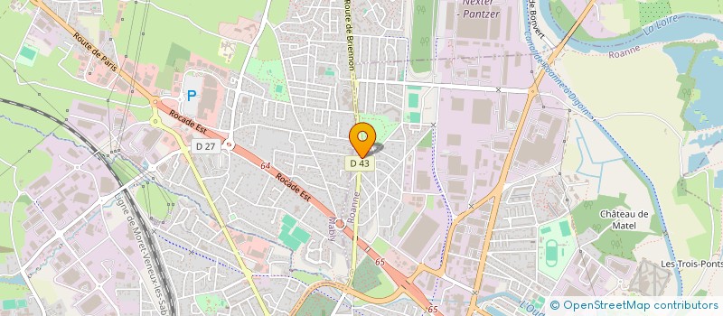 localisation de l'entreprise HOLDING P+V à ROANNE