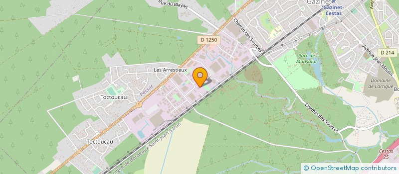 localisation de l'entreprise HOLDING PALUSSIERE à CESTAS