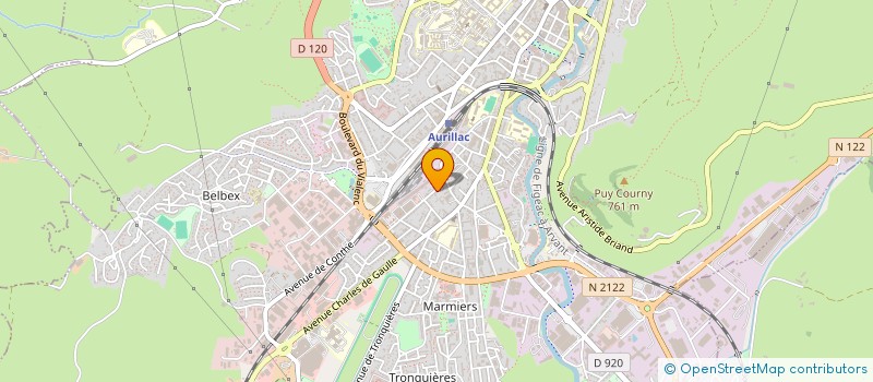 localisation de l'entreprise HOLDING PASCAL FOUCAULT à AURILLAC