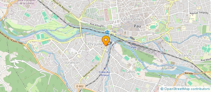 localisation de l'entreprise HOLDING PASSION à PAU