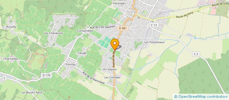 localisation de l'entreprise HOLDING PDC à GIVRY