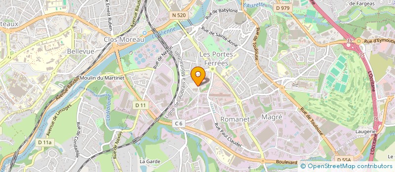 localisation de l'entreprise HOLDING PERUCAUD à LIMOGES