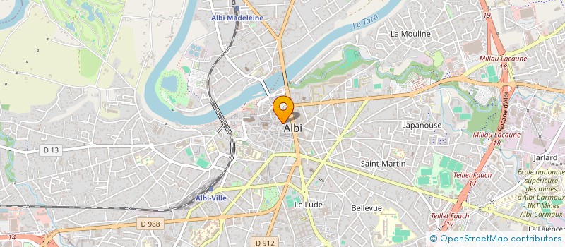 localisation de l'entreprise HOLDING PEYRONNET  ALBI