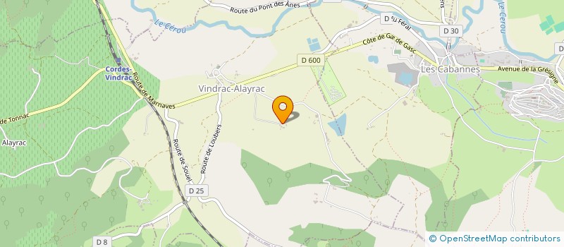 localisation de l'entreprise HOLDING PHELIN  VINDRAC-ALAYRAC