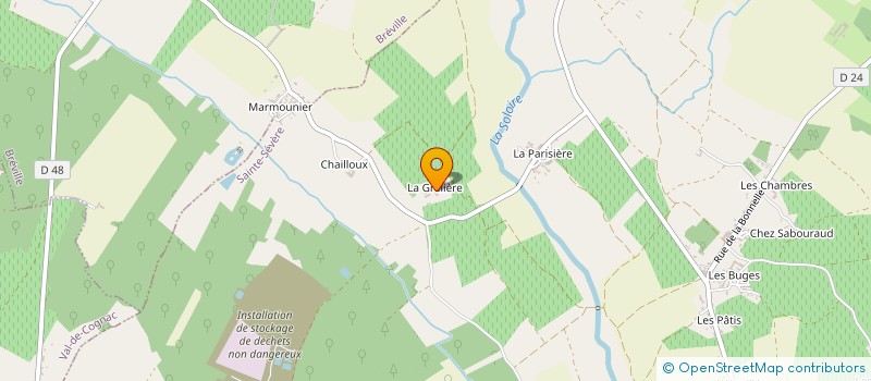 localisation de l'entreprise HOLDING PIERRE à SAINTE-SEVERE