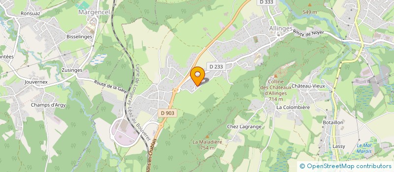 localisation de l'entreprise HOLDING PILLOT  ALLINGES