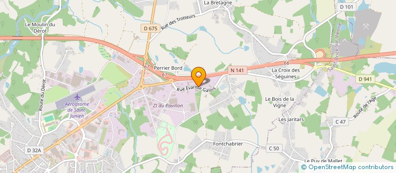 localisation de l'entreprise HOLDING PONTOIS-BICHAUD à SAINT-JUNIEN