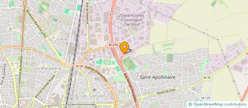localisation de l'entreprise HOLDING PROTEOR  SAINT-APOLLINAIRE