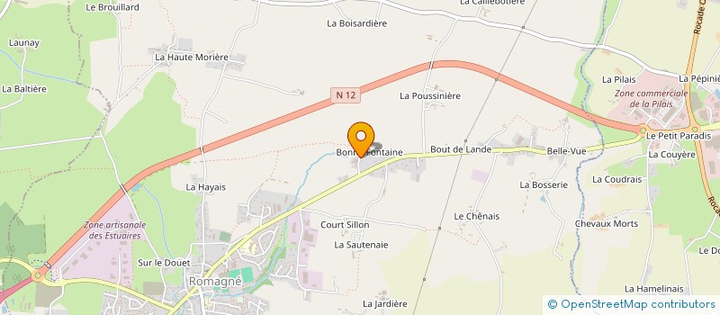 localisation de l'entreprise HOLDING QUENTIN GALEINE  ROMAGNE