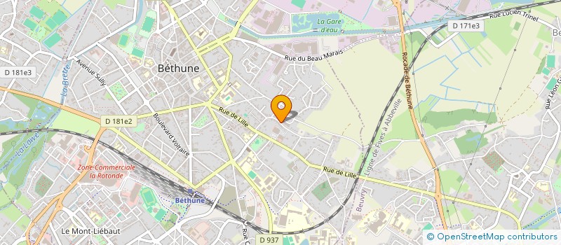 localisation de l'entreprise HOLDING RATEL  BETHUNE