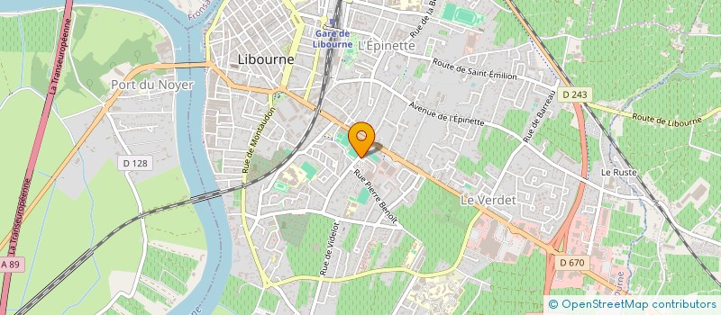 localisation de l'entreprise HOLDING RESEAU SUD HUISSIERS à LIBOURNE