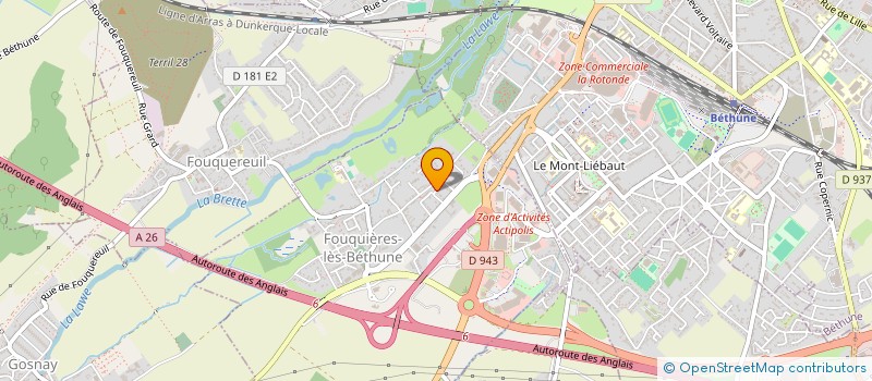 localisation de l'entreprise HOLDING REVE7  FOUQUIERES-LES-BETHUNE