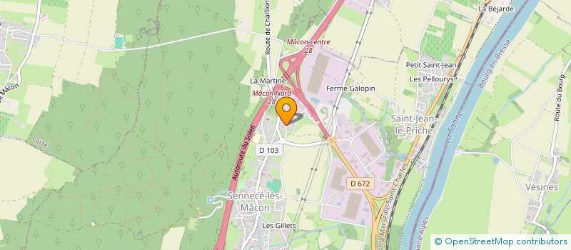 localisation de l'entreprise HOLDING RF à MACON