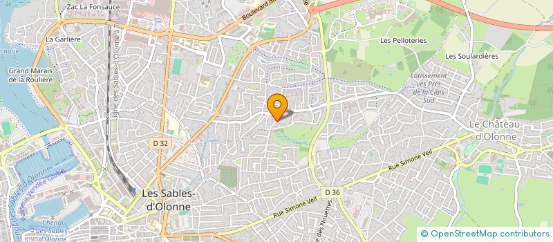 localisation de l'entreprise HOLDING ROBIN  LES SABLES-D'OLONNE