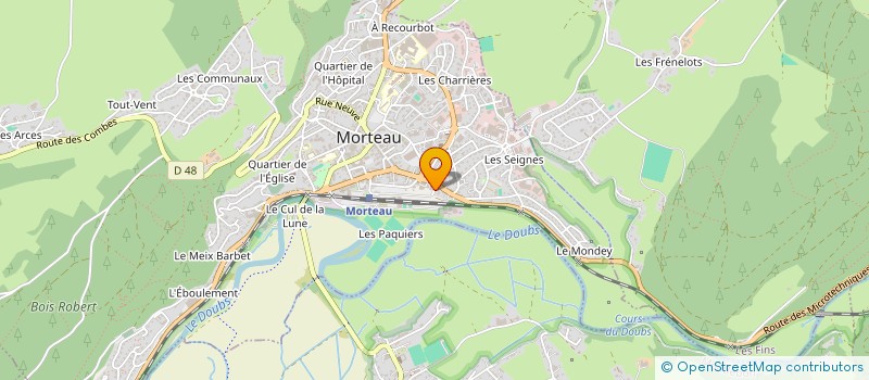 localisation de l'entreprise HOLDING ROGNON JOHAN à MORTEAU