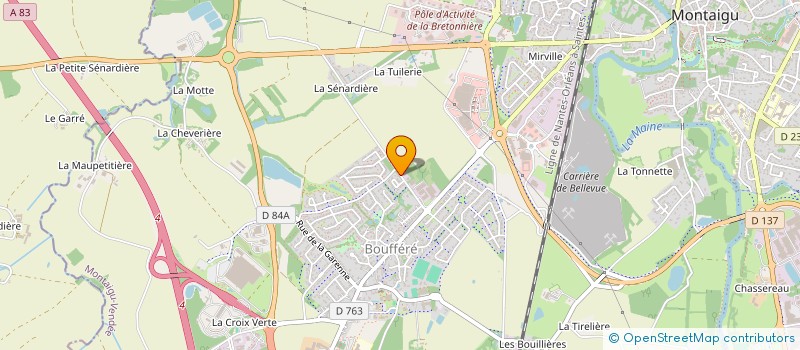 localisation de l'entreprise HOLDING ROIRAND - NERRIERE à MONTAIGU-VENDEE