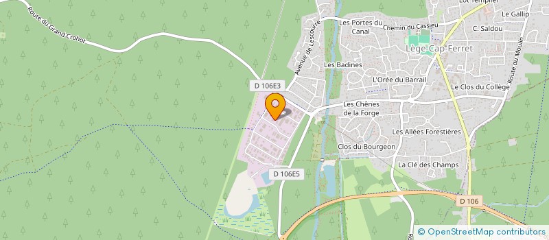 localisation de l'entreprise HOLDING ROUSSEAU  LEGE-CAP-FERRET