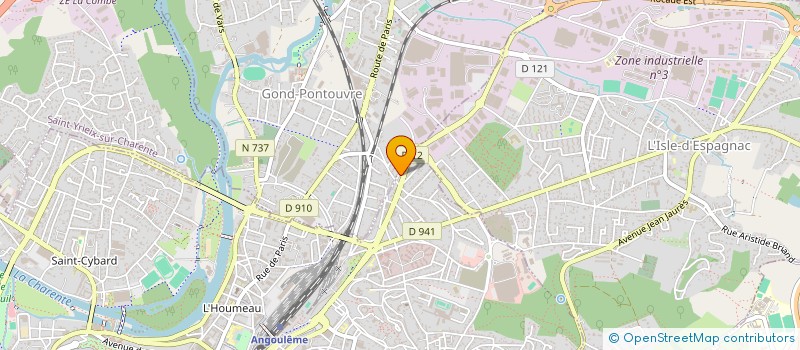 localisation de l'entreprise HOLDING S.B. à ANGOULEME