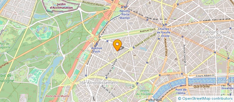 localisation de l'entreprise HOLDING S&P  PARIS 16