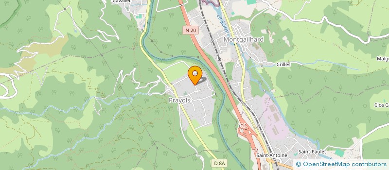 localisation de l'entreprise HOLDING SAGA à PRAYOLS