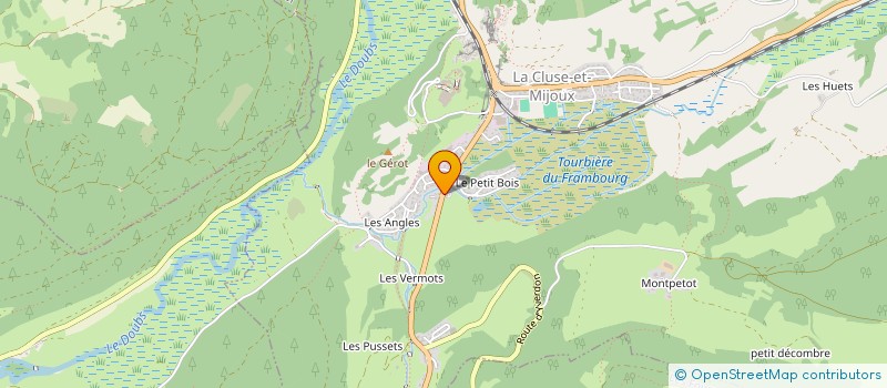 localisation de l'entreprise HOLDING SAINTOUX  LA CLUSE-ET-MIJOUX