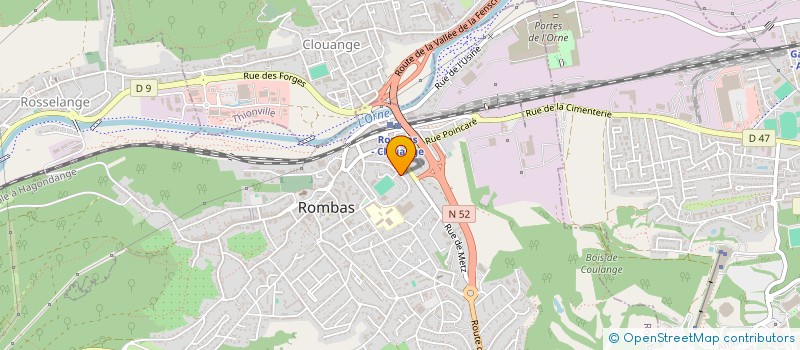 localisation de l'entreprise HOLDING SARAH - CAC IMMOBILLIERES ET FINANCIERES  ROMBAS