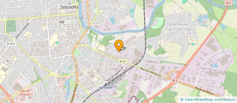 localisation de l'entreprise HOLDING SECASAM à SOISSONS