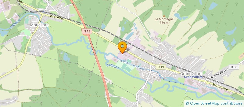 localisation de l'entreprise HOLDING SL à GRANDVILLARS