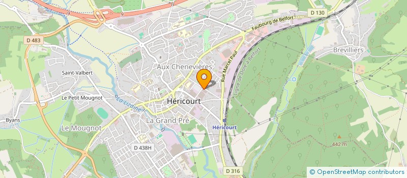 localisation de l'entreprise HOLDING SODIAG  HERICOURT